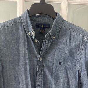 Ralph Lauren Light Blue Button-Down Chambray Shirt XL 18-20